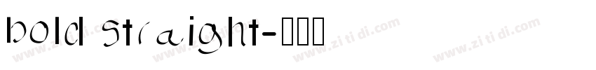 bold straight字体转换